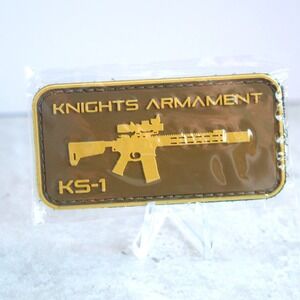 Knights Armament KS-1 PVC Morale Welcro Patch Coyote Brown New Collectible